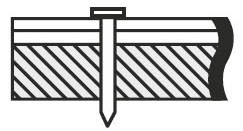 Пример правильной забивки гвоздей при монтаже продукции