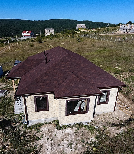 Гибкая черепица, серия STANDARD, коллекция КРОНА, цвет Коричневый - 4