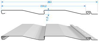 Чертеж сайдинга STANDARD Корабельный брус D4.5D