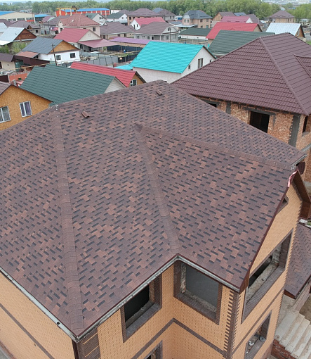 Битумная черепица, Серия Premium, Коллекция Генуя, Цвет Кофе - 4
