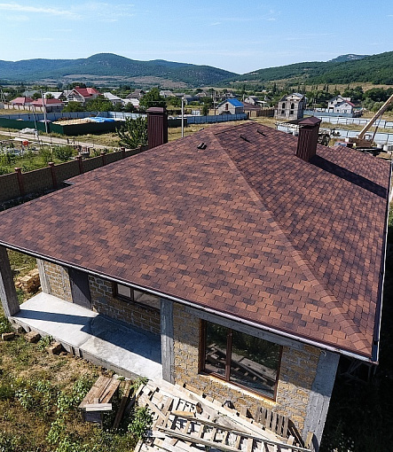 Гибкая черепица, серия PREMIUM, коллекция ЦЮРИХ, цвет Кофе - 2