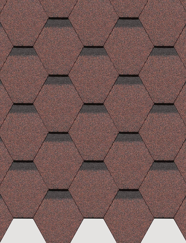 Гибкая черепица Standard, Сота, Красный - 1